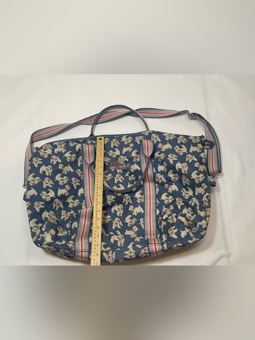 Cath Kidston Westie Dog Print Overnight Weekender Duffel Bag Blue - Picture 4 of 8